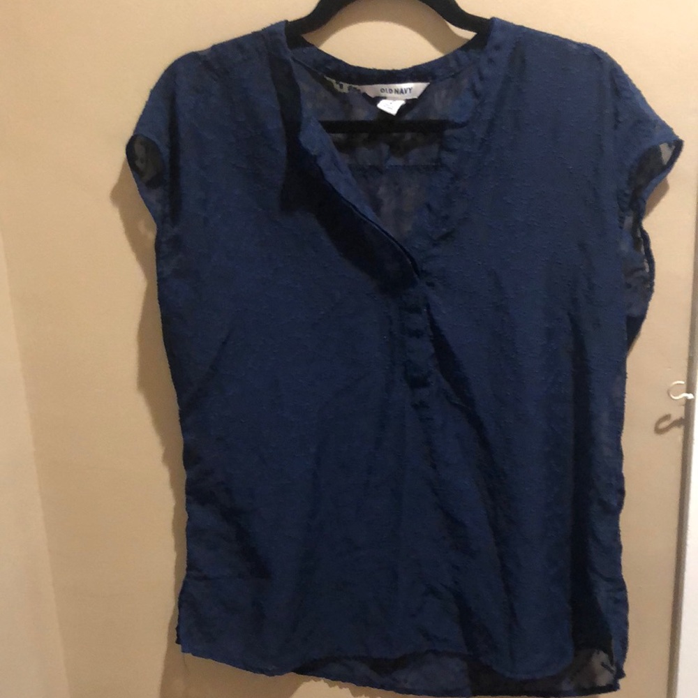 Old Navy sheer navy top